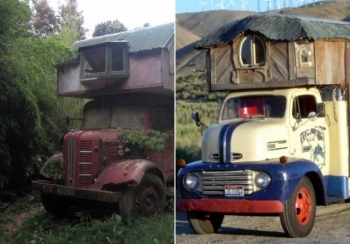 Необычная эстетика домов-грузовиков - «Хорошее настроение»