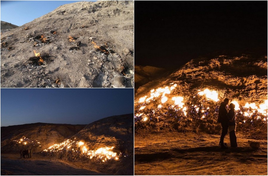 Удивительная вечно горящая огненная гора в Иране - «Хорошее настроение»