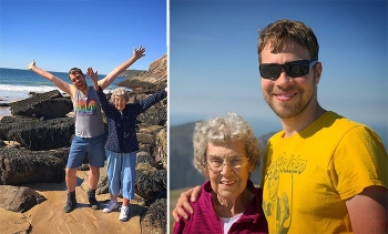 Внук отправился в путешествие с бабушкой, чтобы показать ей мир - «Фото»